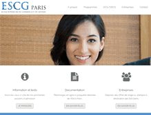 Tablet Screenshot of escg-paris.com